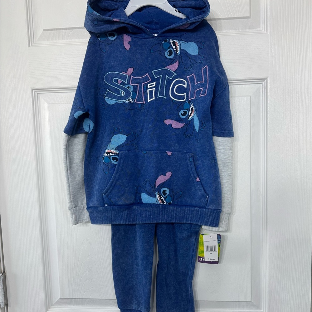Disney Blue Stitch Kids Matching Set